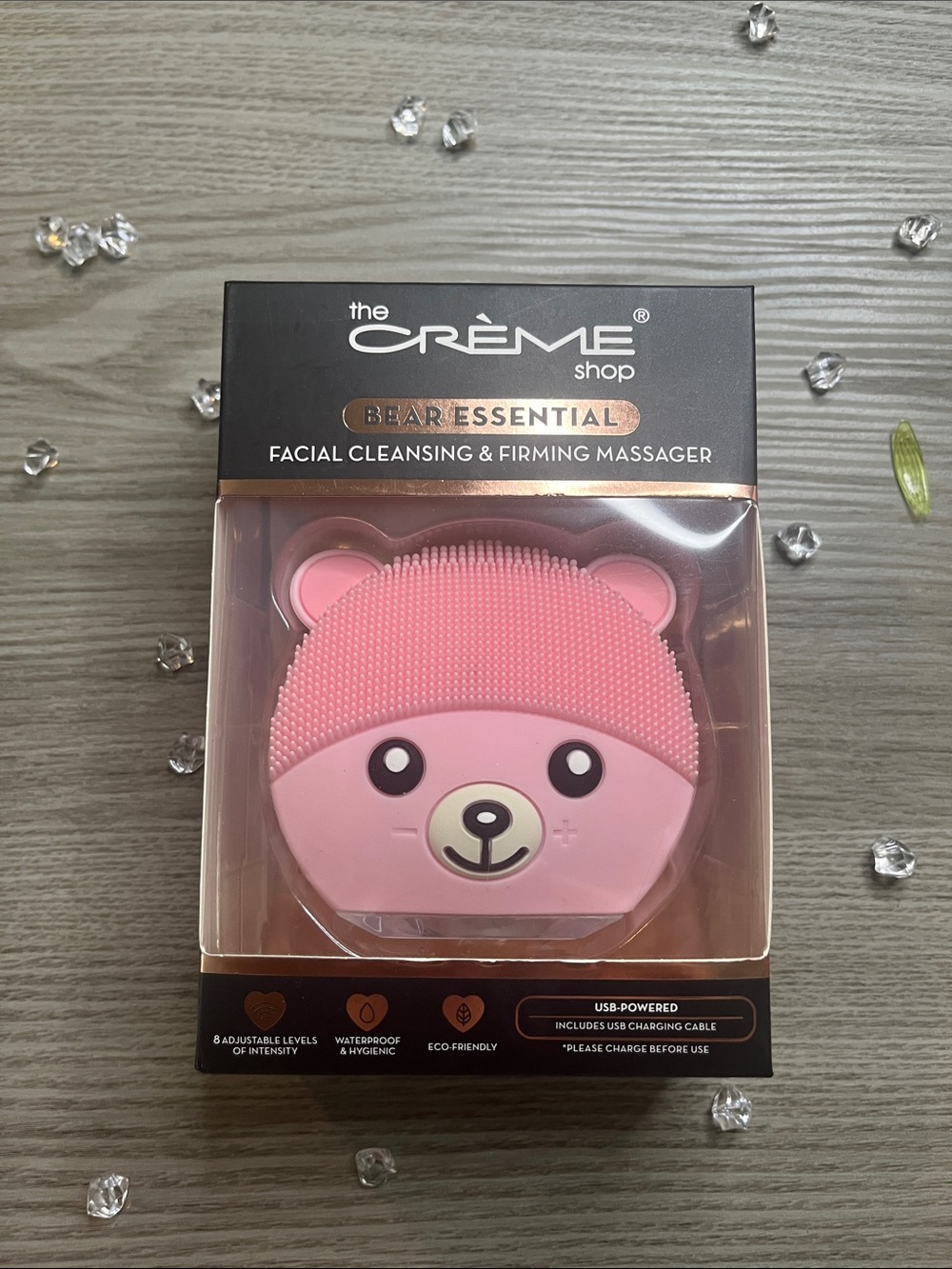 the CRÈME shop Bear Essential Pink Facial Cleansing & Firming Massager